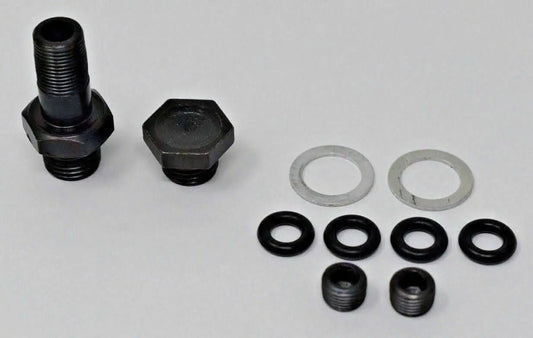 Complete replacement hardware kit for AEM fuel rail for Honda Acura B D Series Civic, by Jack Spania Racing, includes bolts and fittings.