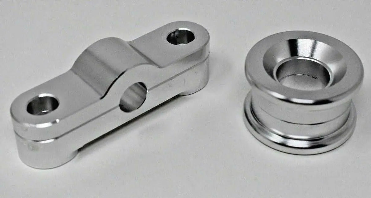 Metal B Series shifter bushing kit for Honda Acura B16 B18 B20 transmission, front and rear, by Jack Spania Racing.