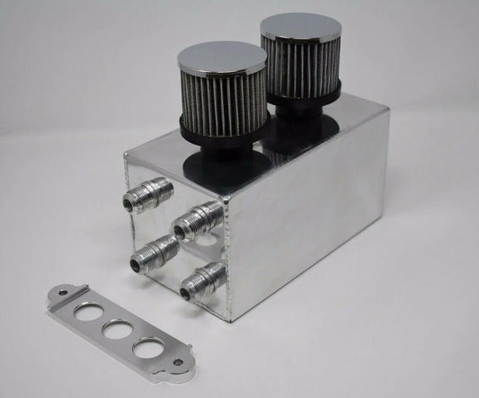 Jack Spania Racing Pro Series oil catch can for Honda Civic and Acura Integra, 4-port engine parts with -10AN fittings.