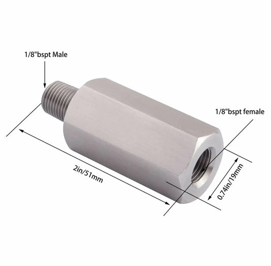 Jack Spania Racing oil pressure sensor tee adapter fitting for 1/8'' NPT turbo supply feed line on engine parts