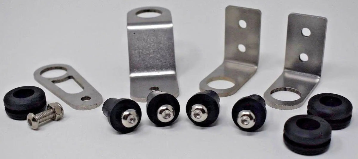 Bolt-on radiator bracket kit for Honda Acura Civic DC2 Si by Jack Spania Racing, engine parts for D B K H F series 92-2000 models.