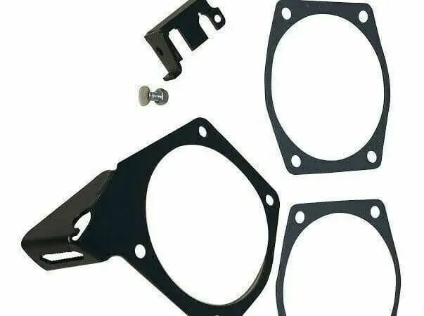 Jack Spania Racing throttle body cable bracket for LS1, LS2, LS3, LS6 engines with 92mm or 102mm intake gaskets.