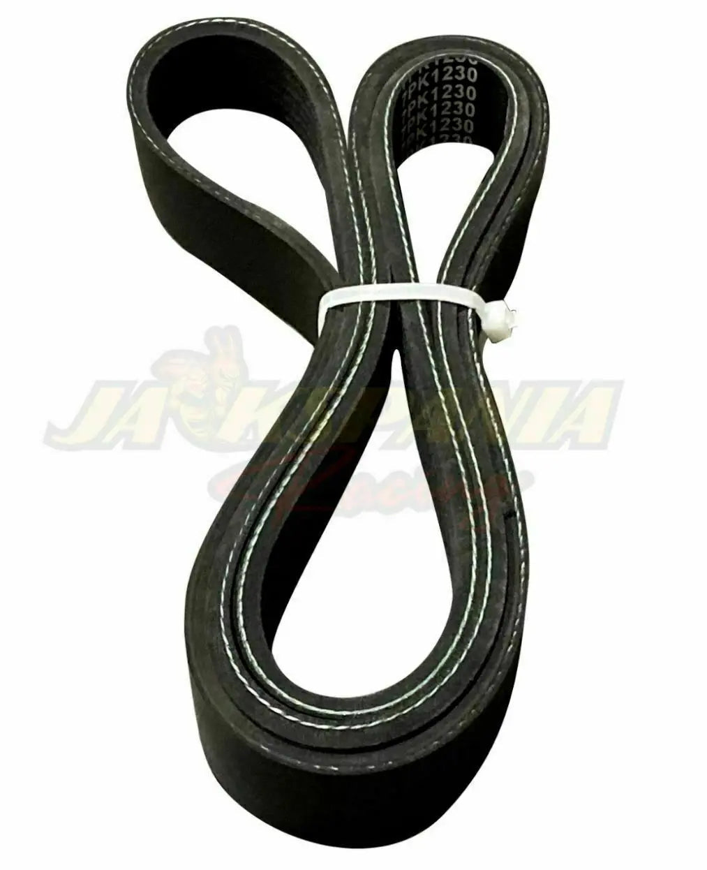 Jack Spania Racing replacement serpentine belt for K-Tuned AC PS Eliminator Kit, 7PK1230, 7-rib engine accessory belt.