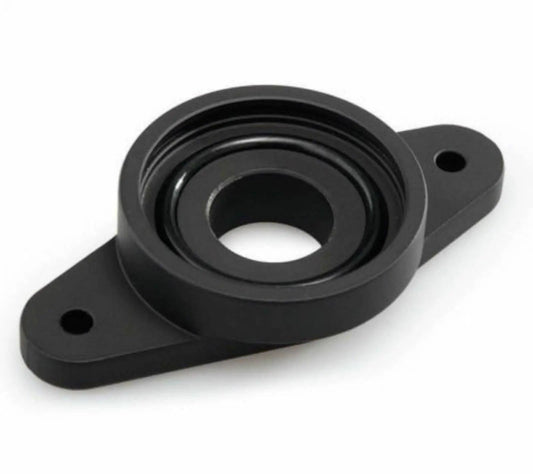 Jack Spania Racing SSQV blow-off valve for Subaru Legacy GT and Forester XT 08-14 engine parts with adapter, sleek metal finish.