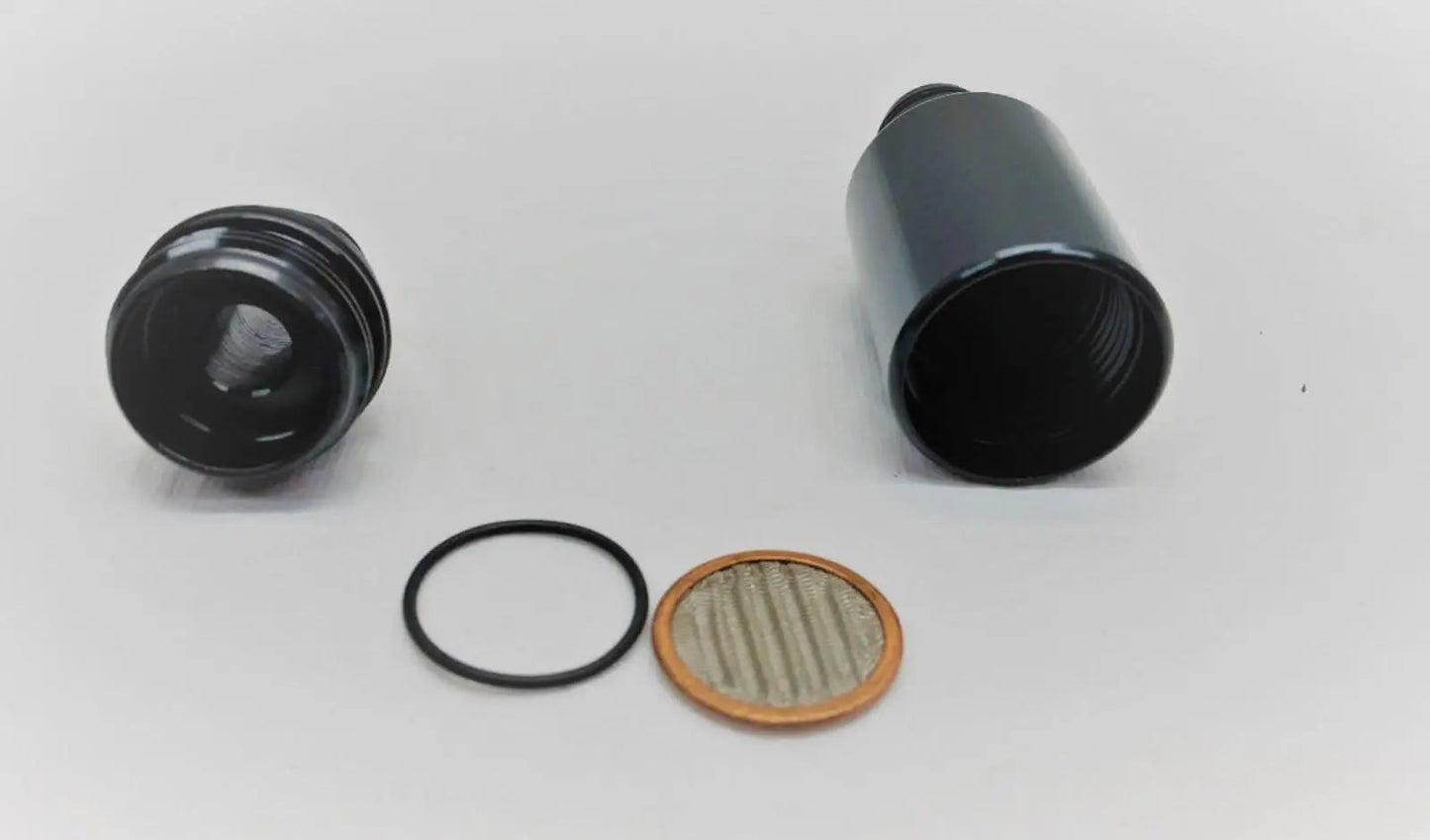 Motor K Swap AN8 100 Micron Black Aluminum Inline Fuel Filter Petrol Universal - Jack Spania Racing
