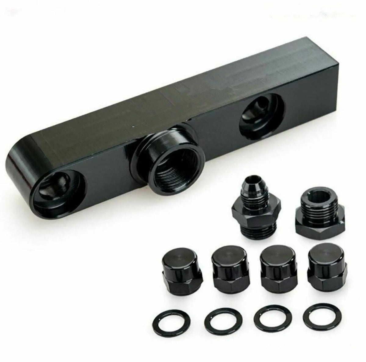 Billet Twin Dual For Bosch 044 380lph AEM Fuel Pump Outlet High Flow Manifold - Jack Spania Racing
