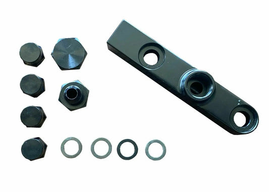 Billet Twin Dual For Bosch 044 380lph AEM Fuel Pump Outlet High Flow Manifold - Jack Spania Racing