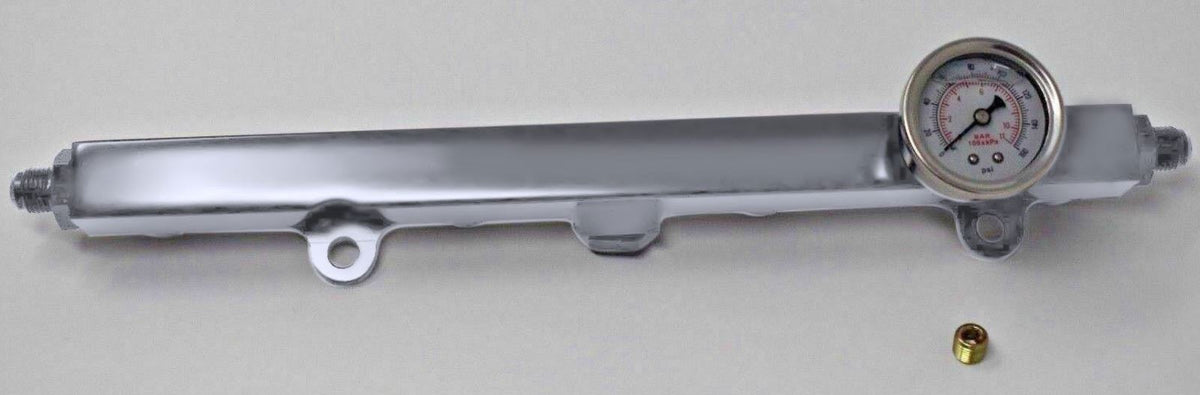 Jack Spania Racing K Series high flow fuel rail for Honda/Acura K20 K24 engines, compatible with K-Swap Civics, RSX, and Integras.