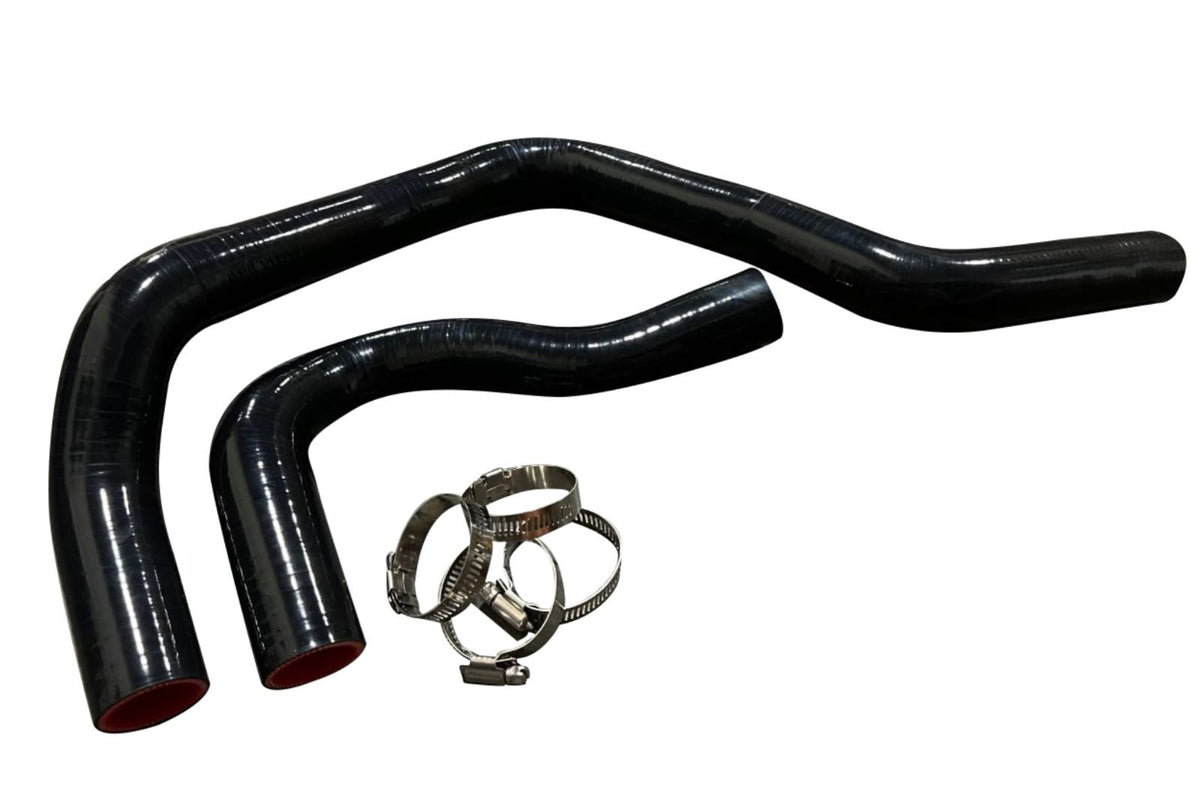 Jack Spania Racing B Series coolant radiator hose kit installed in a 1994-2001 Acura Integra GS-R GSR B18C1 engine, showing hoses and connections.