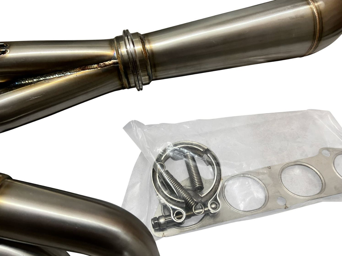 Jack Spania Racing K Series K20 K24 non-lean hood exit 4-1 megaphone race header for Civic EG EK DC2 engine.