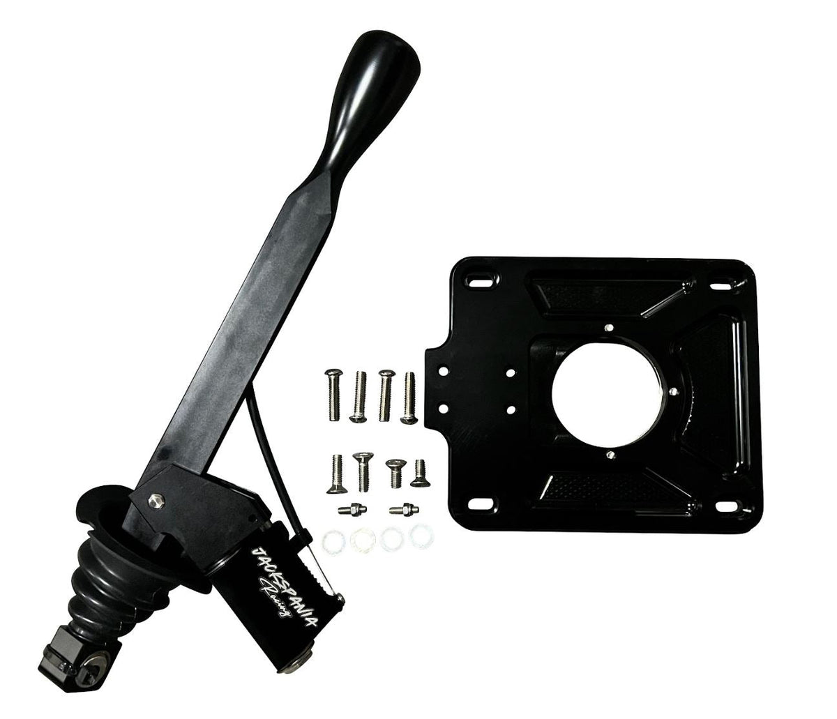 Jack Spania Racing billet short shifter box for Nissan 350Z, Fairlady Z33, and Infiniti G35 6-speed transmission with lockout feature.