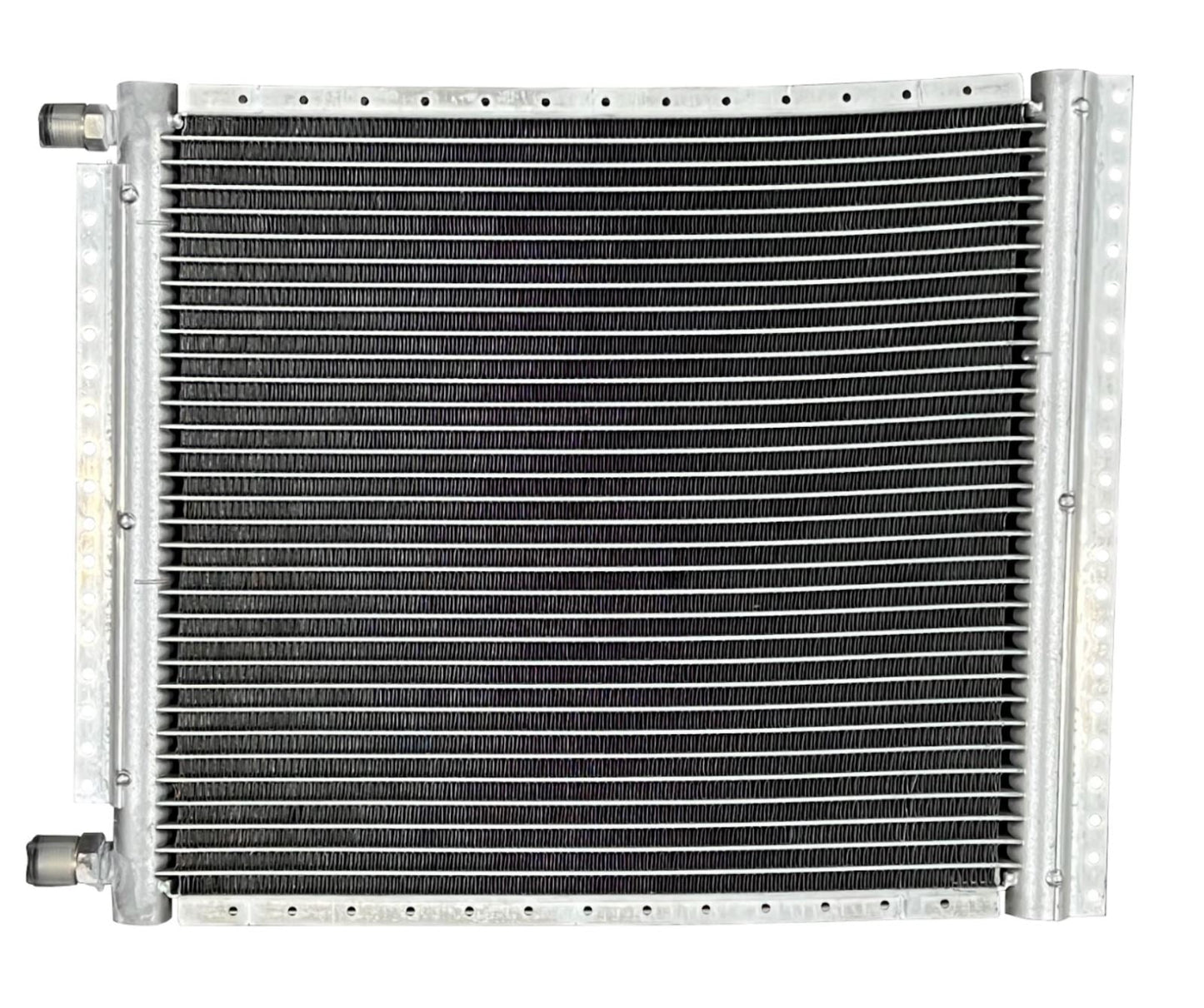 Exterior view of Jack Spania Racing AC universal air conditioning condenser with parallel flow, 14x16 size.