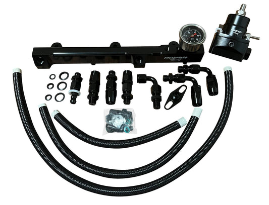 Jack Spania Racing H Series Tucked Fuel Pressure Regulator Gauge Rail Line for Honda Prelude engine parts