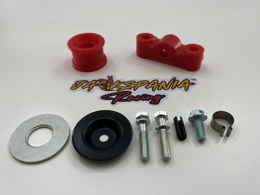 Jack Spania Racing polyurethane poly shifter bushings for Honda EG EK Si B Series suspension, shown in the image.