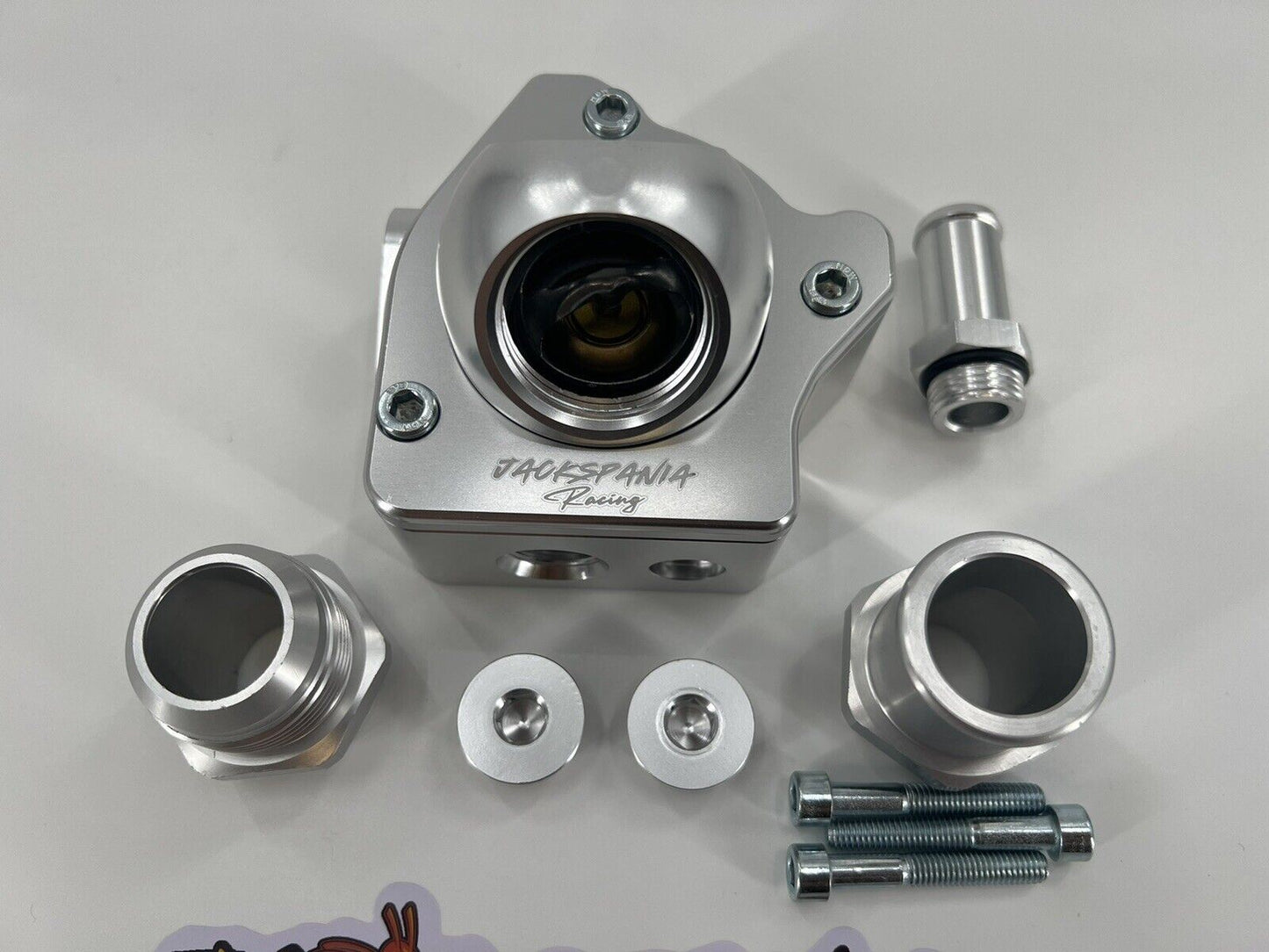 K20 K24 K Series Direct Water Pump Mount V2 Swivel Neck Thermostat Housing 16AN