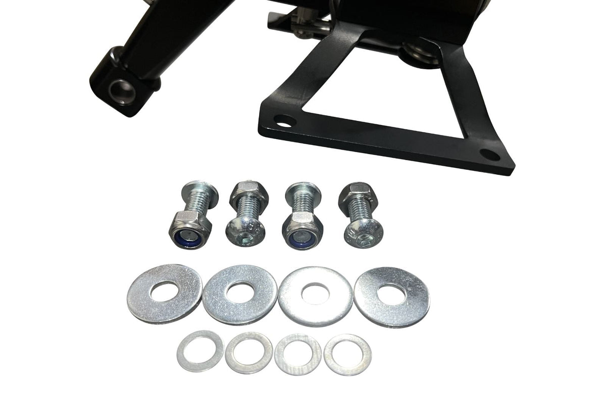 Self-centering short shifter box for BMW E30, E34, E36, E46, E8x, E9x, F80, F82, F83, F87 by Jack Spania Racing, showing the transmission part.