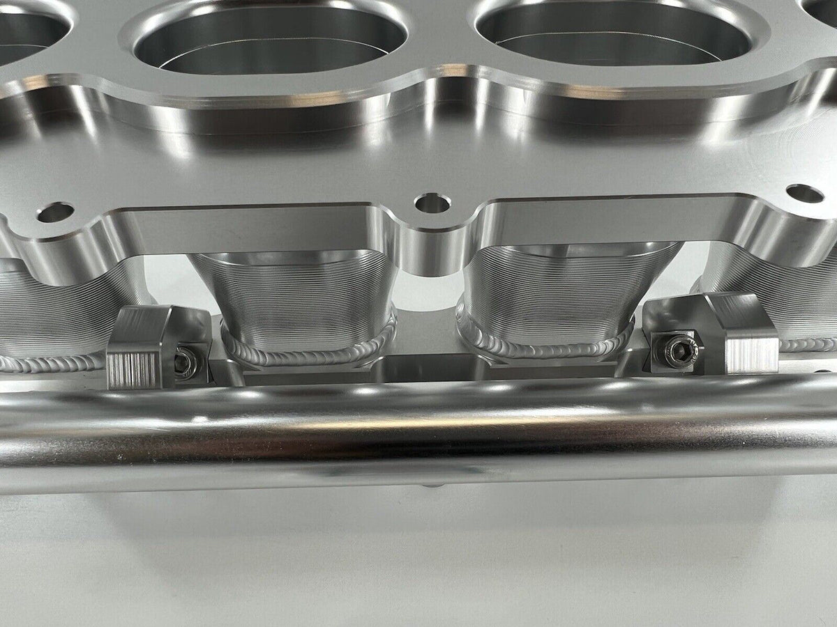 Jack Spania Racing billet B Series intake manifold adapter kit for Skunk2 Ultra Plenum, engine parts for performance upgrades.