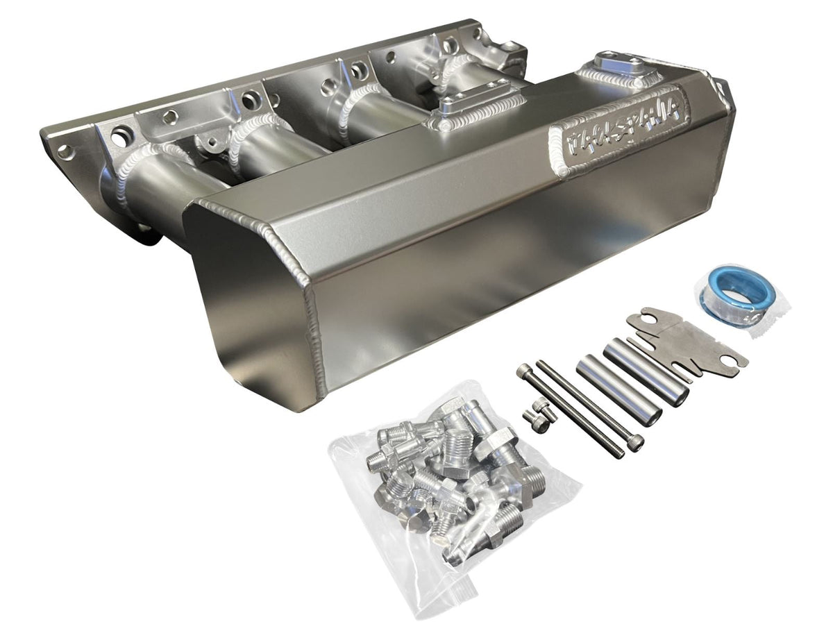 Jack Spania Racing K Series sheet metal intake manifold for K20Z3 and K24 engines, designed for K swap EG and EK Honda models.