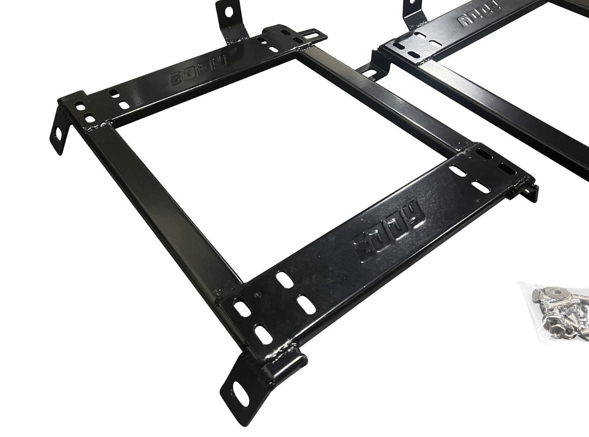 Jack Spania Racing seat base mount bracket for Honda Acura Civic EG EK DC2 engine parts, showing the metal bracket with mounting holes.