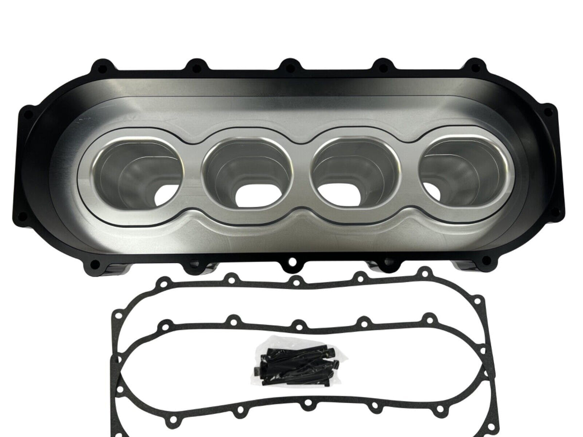 JackSpania Racing billet 2L liter plenum spacer plate for Skunk2 Ultra Race intake manifolds, 90mm engine part.