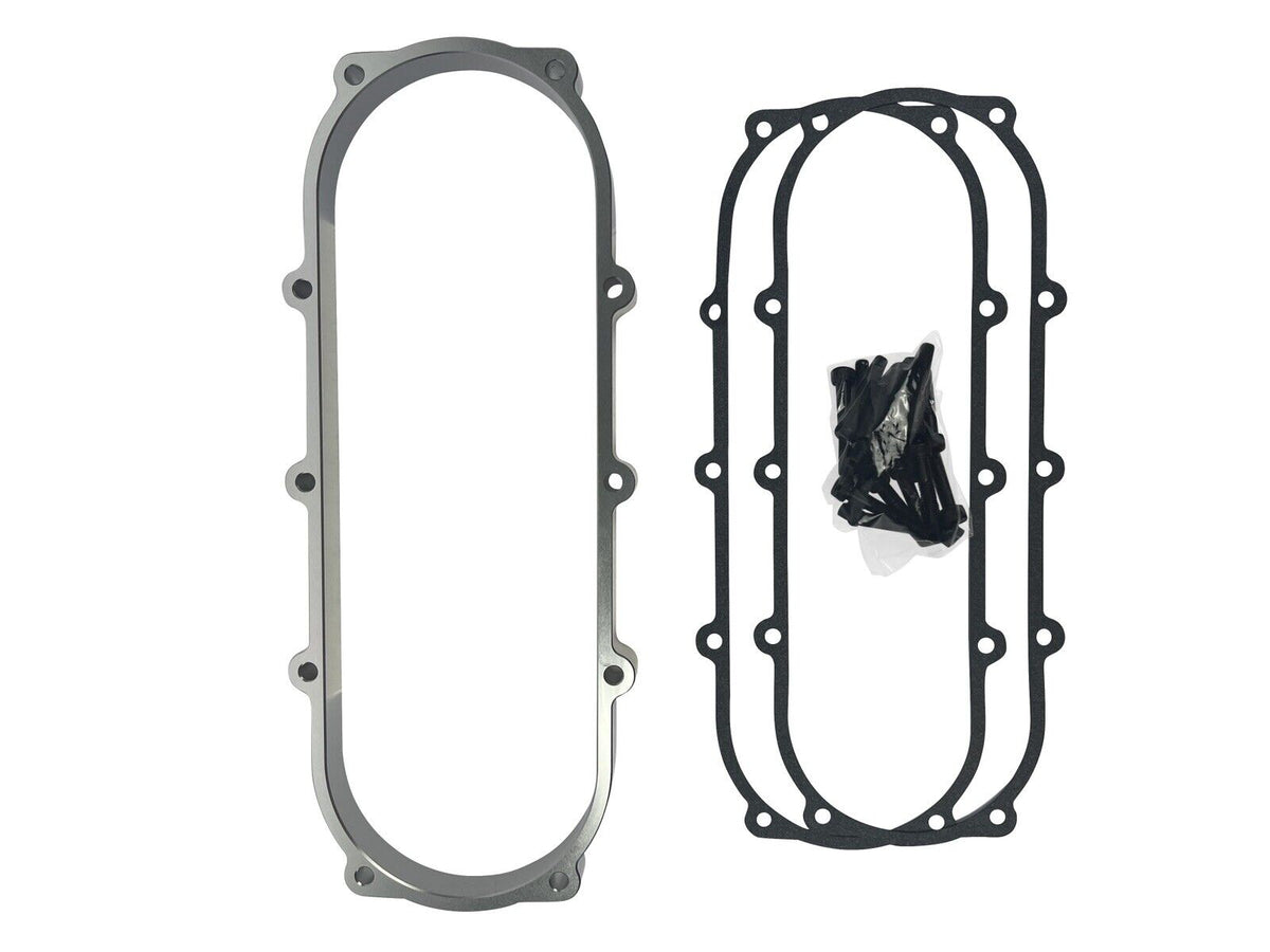 JackSpania Racing billet 1L plenum spacer plate for Skunk2 Ultra Race intake manifolds, 90mm engine parts for performance upgrades.