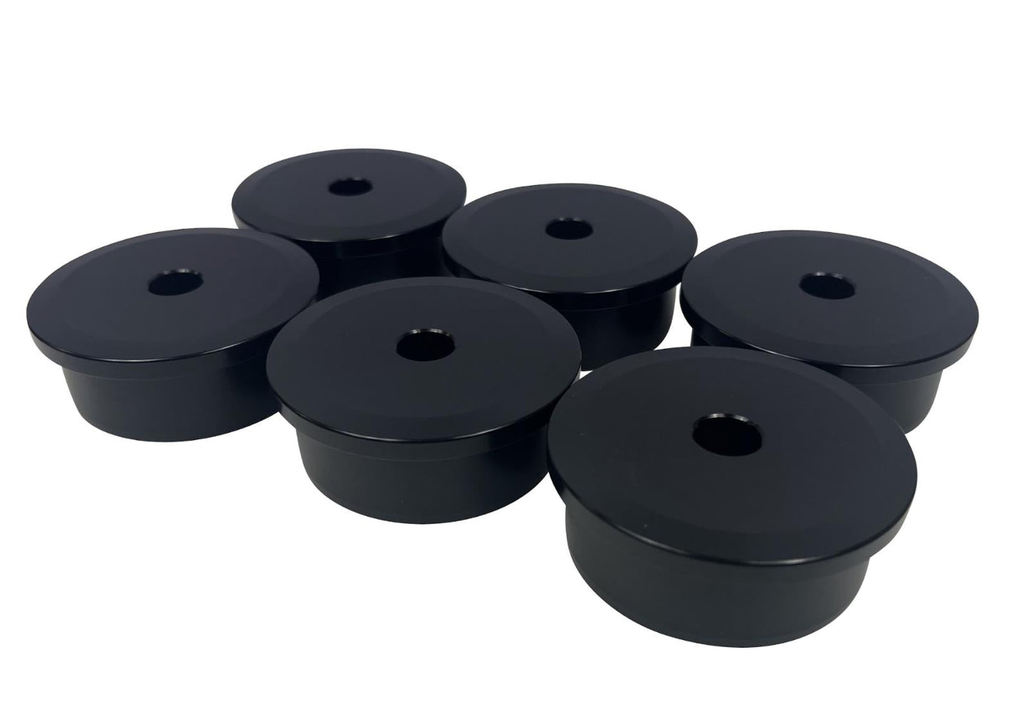 Set of six JackSpania Racing solid billet motor engine mount inserts for Hasport EK EG DC2 RD1 Civic CRV Si suspension parts