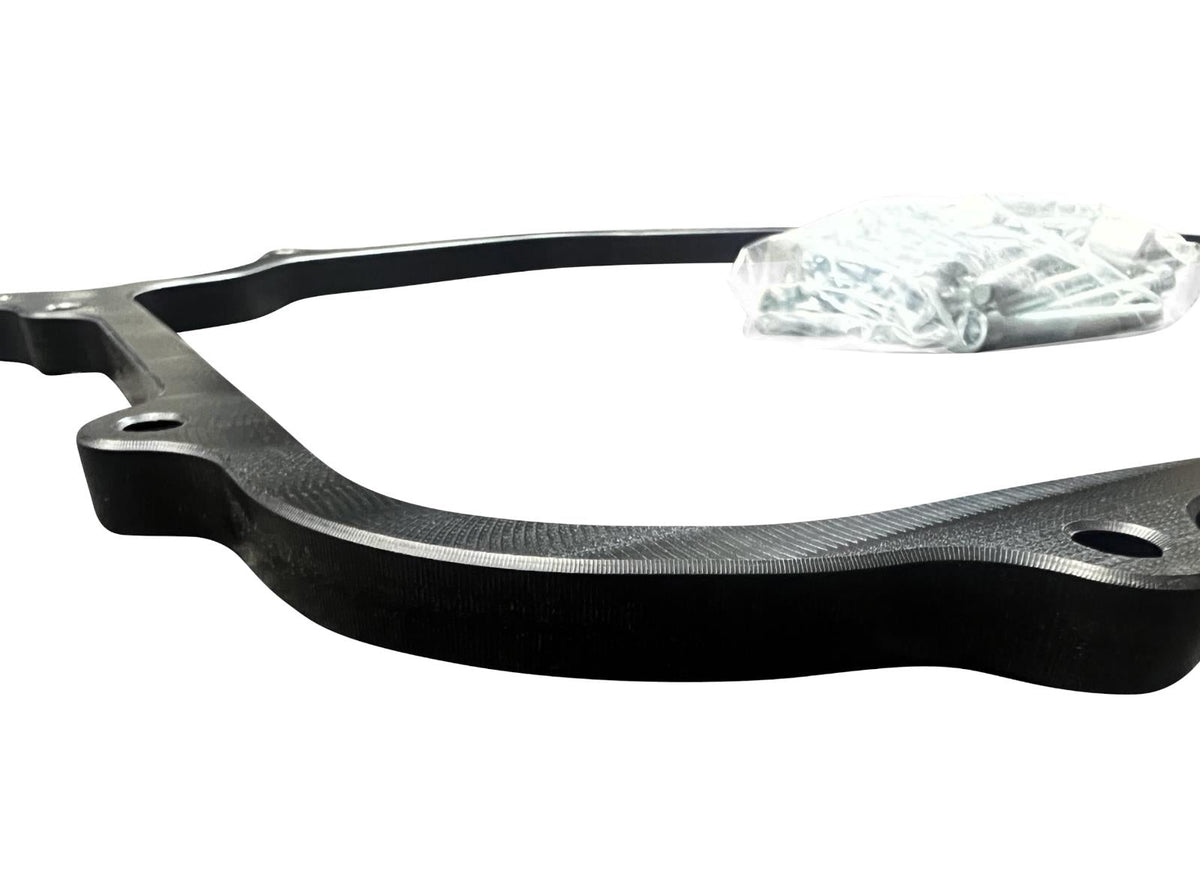 JackSpania Racing engine intake manifold plenum spacer for Nissan 350Z and Infiniti G35 VQ35 engine, 5/16-inch size.