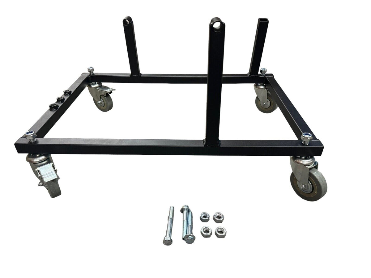 JackSpania Racing K Series K20 K24 engine cradle stand cart with locking swivel wheels for K swap engine parts.