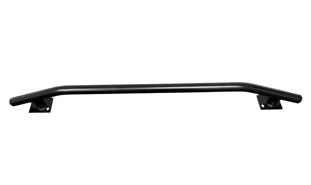 Honda Civic EG 92-95 front crash bash bumper replacement beam bar by JackSpania Racing, exterior view showing the metal bumper bar.