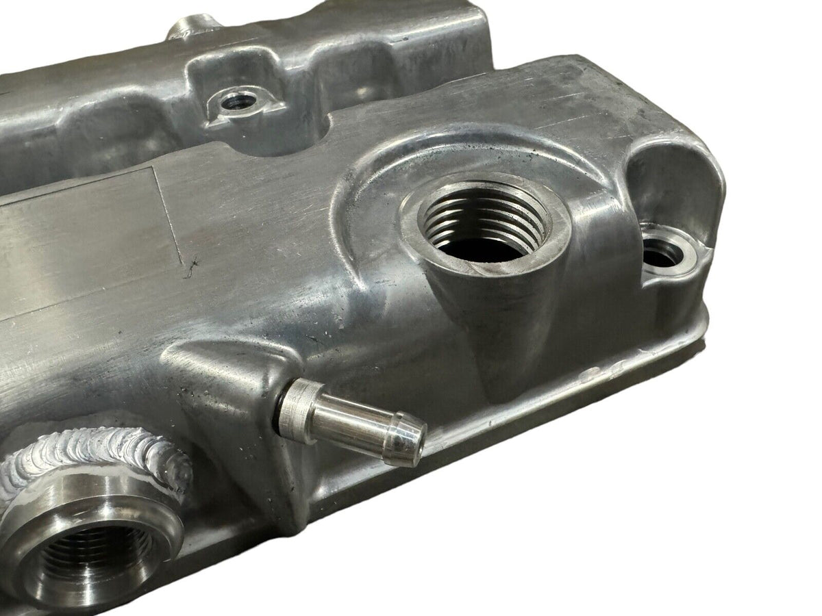 JackSpania Racing B Series vented valve cover baffle for Honda B16 B18 VTEC engine with AN10 fitting, engine parts for Honda Acura DOHC