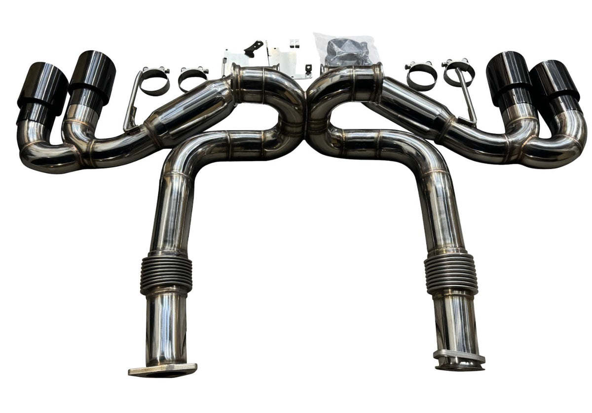 JackSpania Racing exhaust for Chevrolet Corvette C8 2020+ 6.2L V8, 3-inch muffler pipe, 2M catback system, automotive exhaust part.
