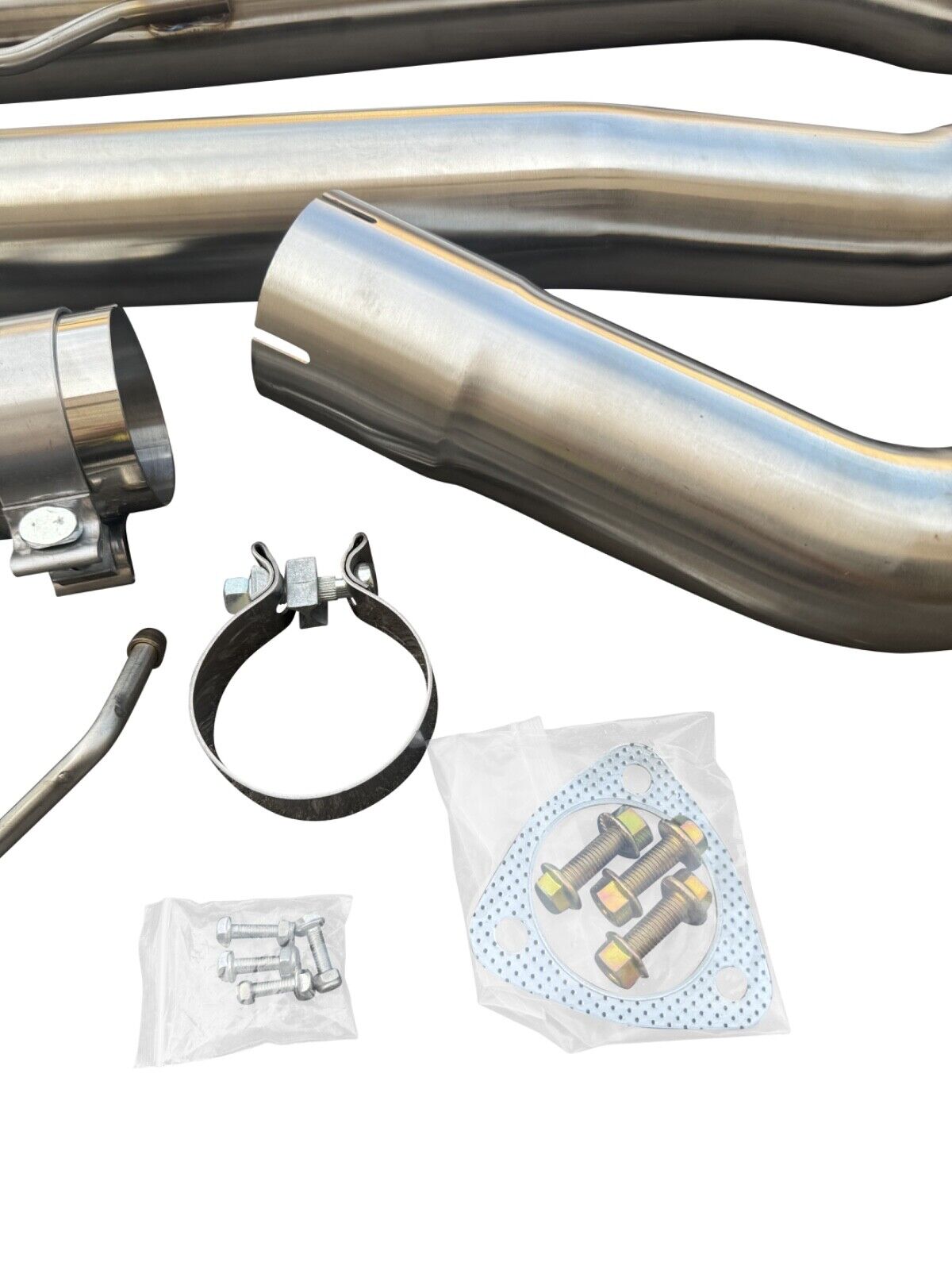 Stainless steel 3-inch catback exhaust muffler for Honda Civic FK8 Type R 2017+ by JackSpania Racing, shown installed on vehicle.