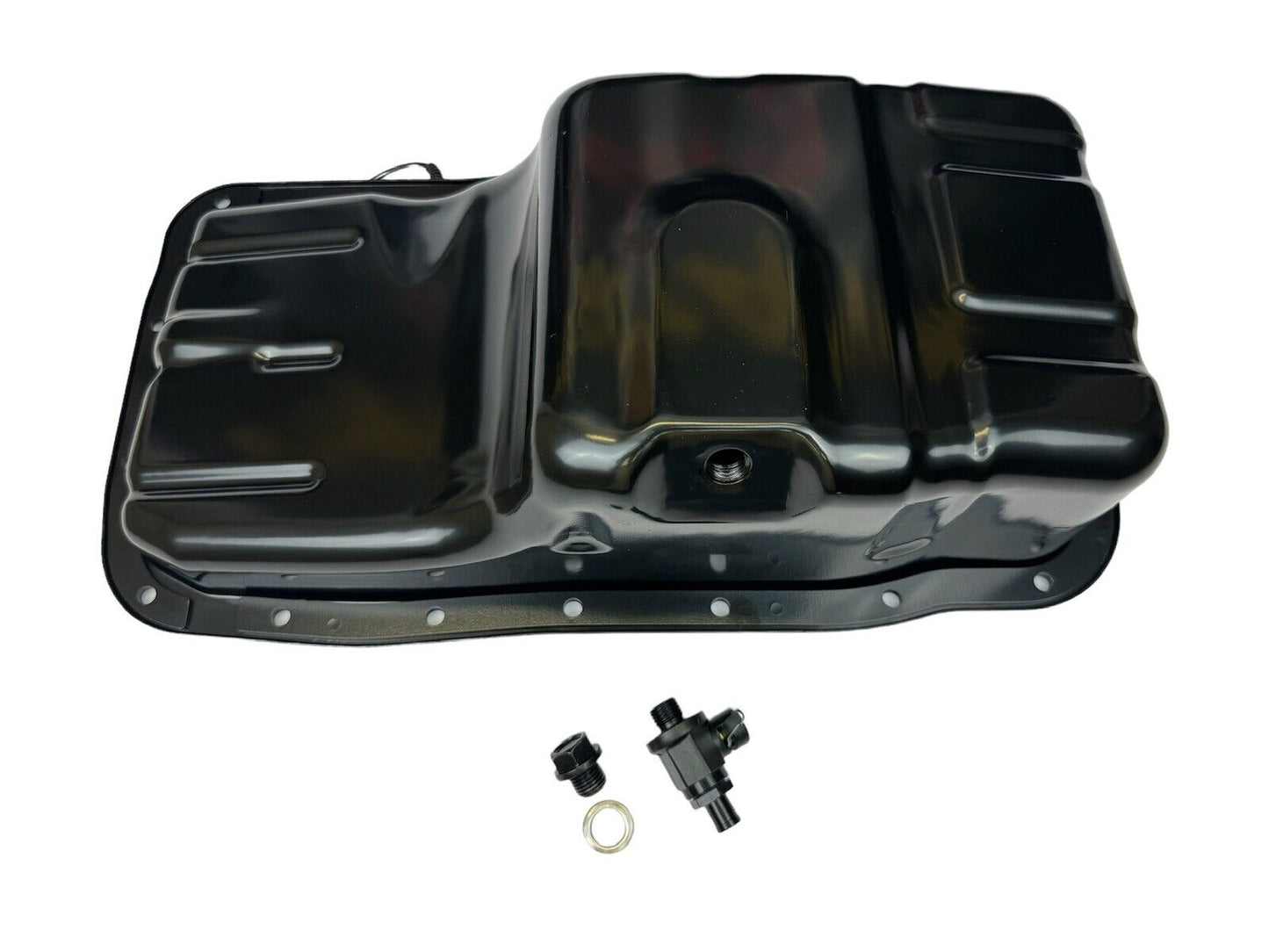 JackSpania Racing B Series oil pan with 10AN fittings for Honda Acura B16 B18AB B20 engines, fits Civic EG EK DC2 Si.