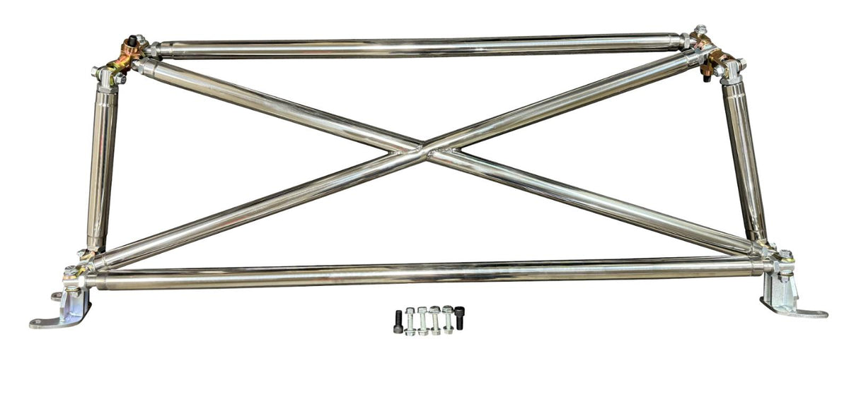Polished tubular multipoint crossbar X-Bar for Honda Civic EG6 1992-1995 suspension parts by JackSpania Racing