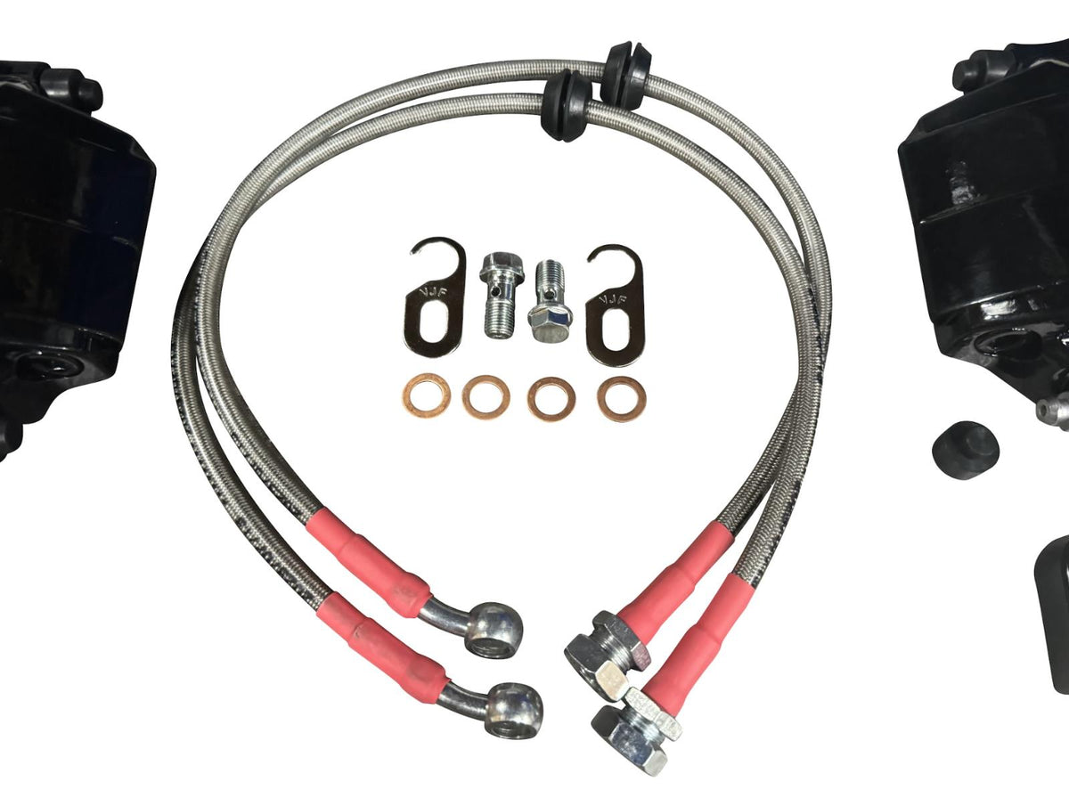 JackSpania Racing JSR Street Series big brake kit with 9.5-inch drilled and slotted two-piece rotors and caliper for 92-00 Honda Civic