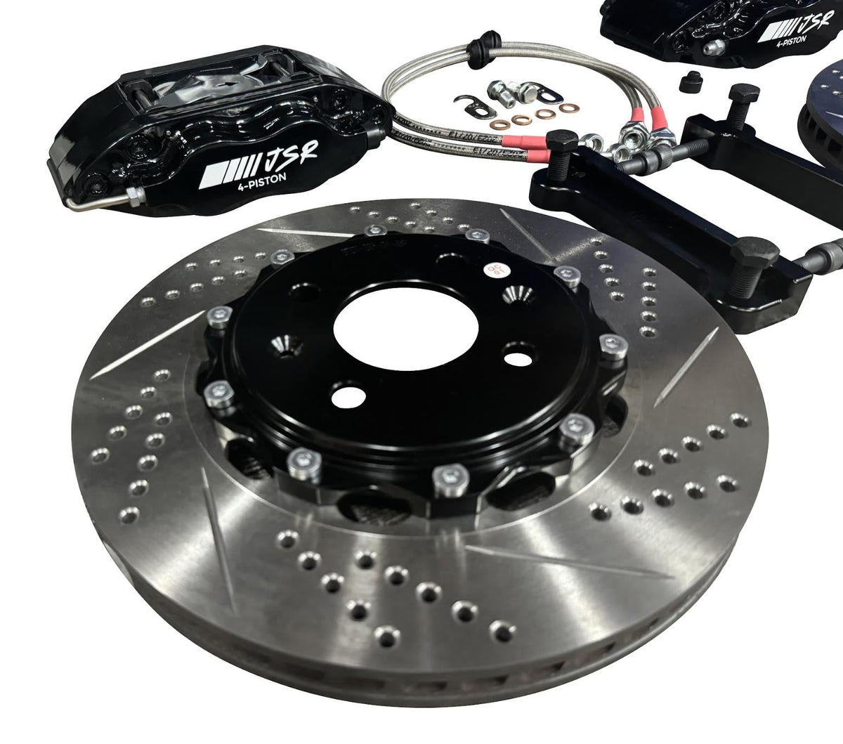 JackSpania Racing JSR Street Series big brake kit with drilled slotted 2-piece rotor and caliper for 92-00 Honda Civic front drivetrain upgrade