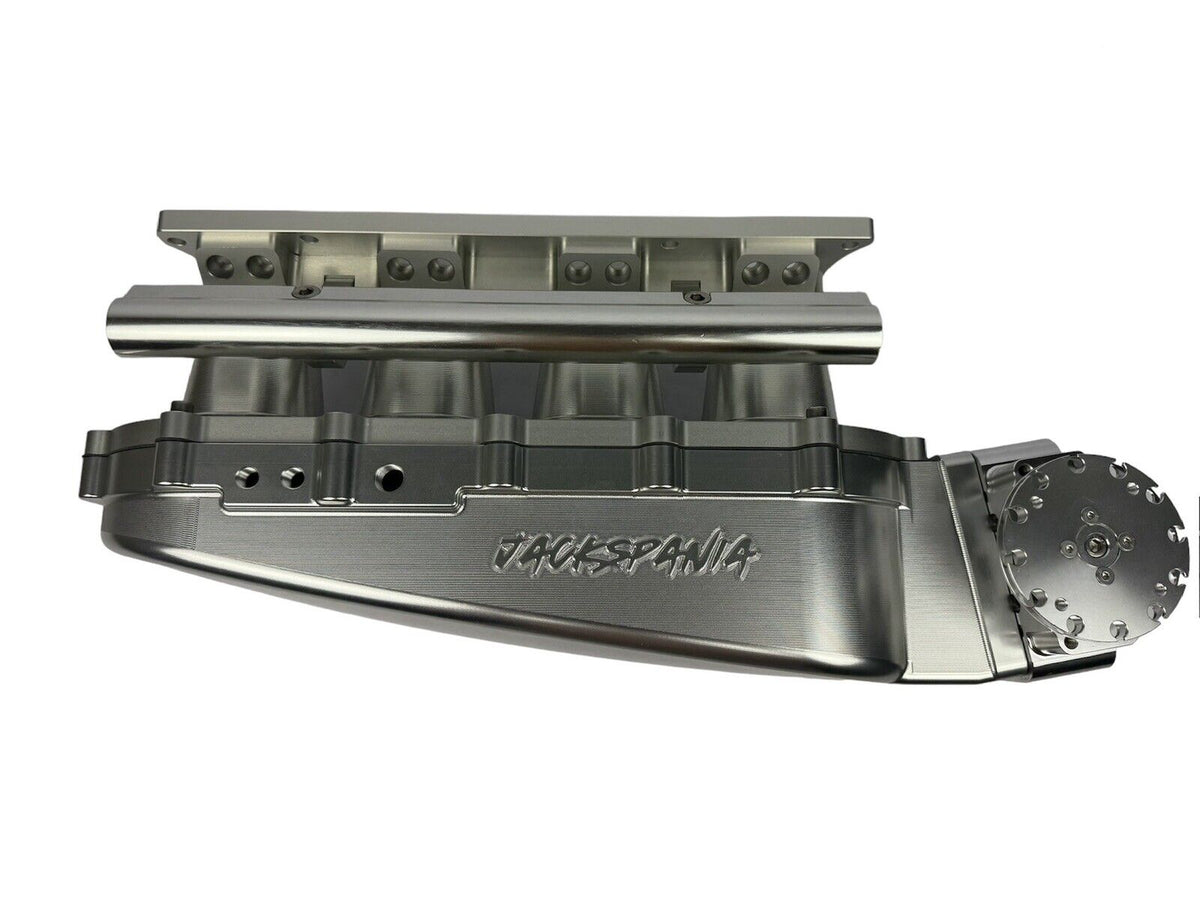 JackSpania Racing billet 90mm ultra side feed intake manifold kit for K-Series, B-Series, H-Series, EG, EK, DC2, RSX with 4 or 8 injectors