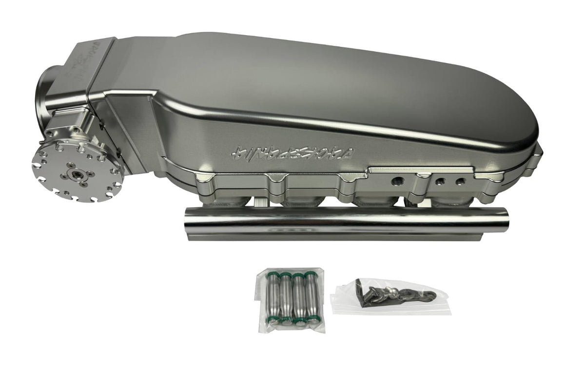 JackSpania Racing billet 90mm ultra side feed intake manifold kit for K-Series, B-Series, H-Series, EG, EK, DC2, RSX with 4 or 8 injectors
