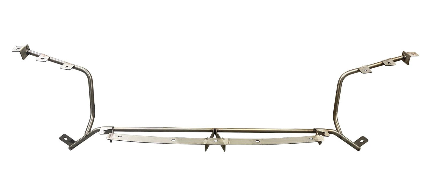 Stainless steel tubular radiator support for Honda Civic EG 92-95 Si, exterior view, by JackSpania Racing