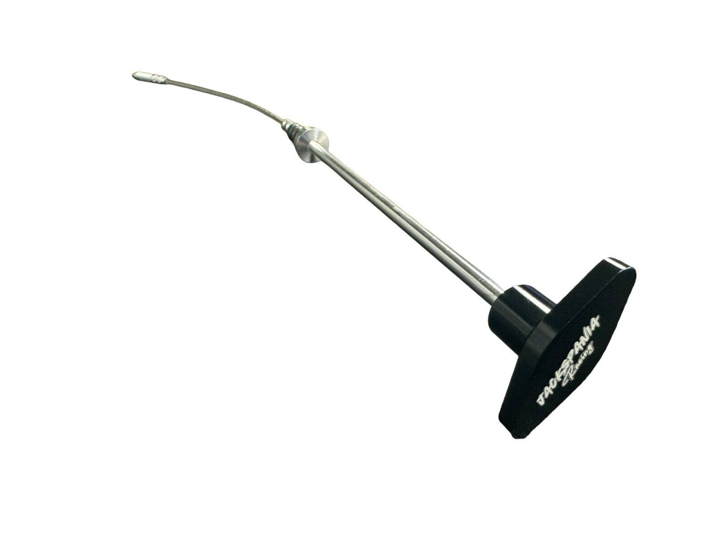 Billet B Series oil dipstick for Honda Acura B16 B18 VTEC engines by JackSpania Racing, showing the polished metal design.