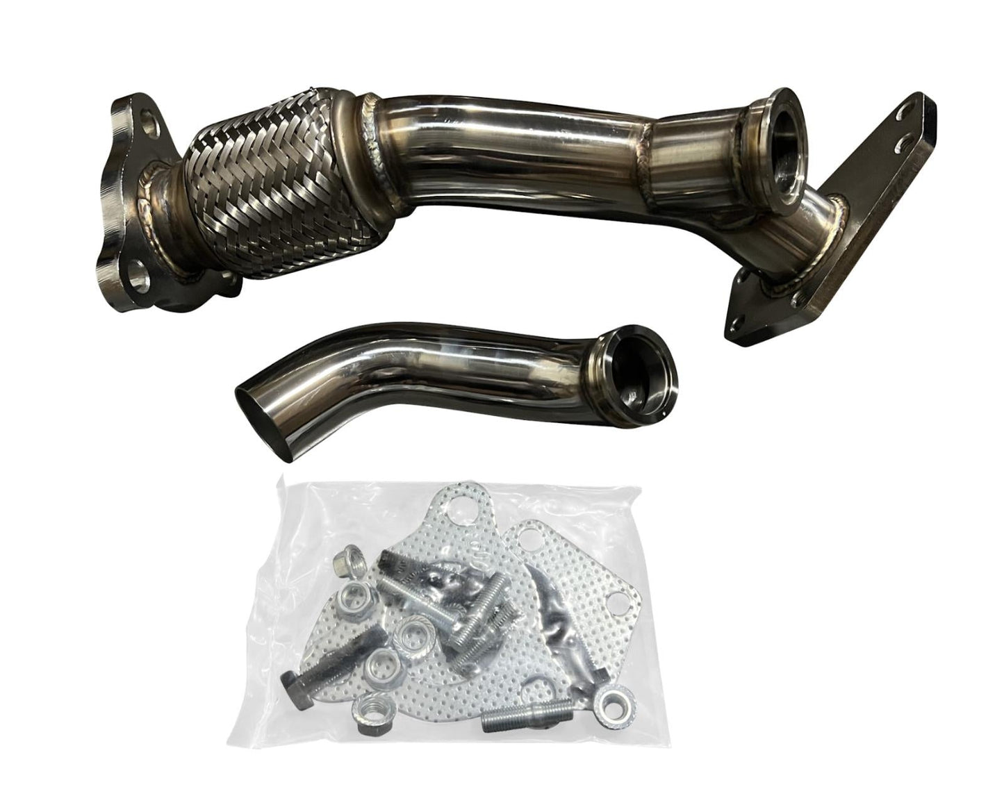 JackSpania Racing EWG external wastegate up pipe dump tube for Subaru Legacy and Outback, 3-bolt exhaust parts.