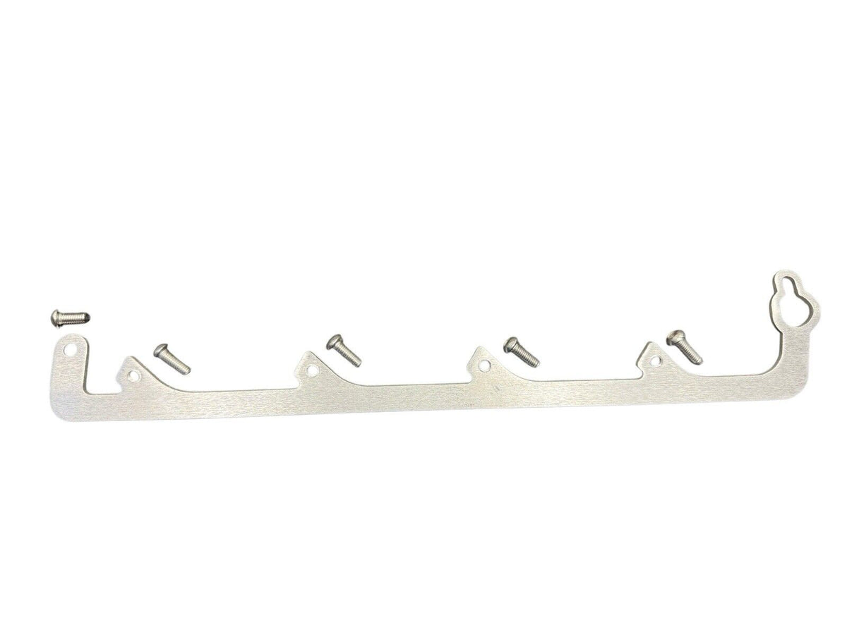 JackSpania Racing D Series D17 Coil Pack Spark Plug Adapter Bracket for D16 engine parts, shown mounted on engine.