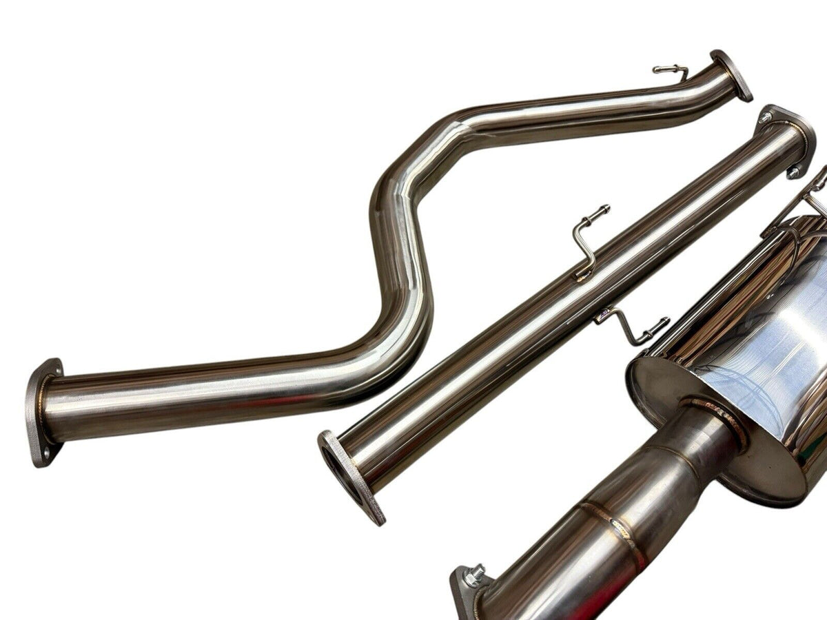 Stainless steel 3-inch catback exhaust muffler for Honda Civic 92-00 2 & 4 door EX by JackSpania Racing.