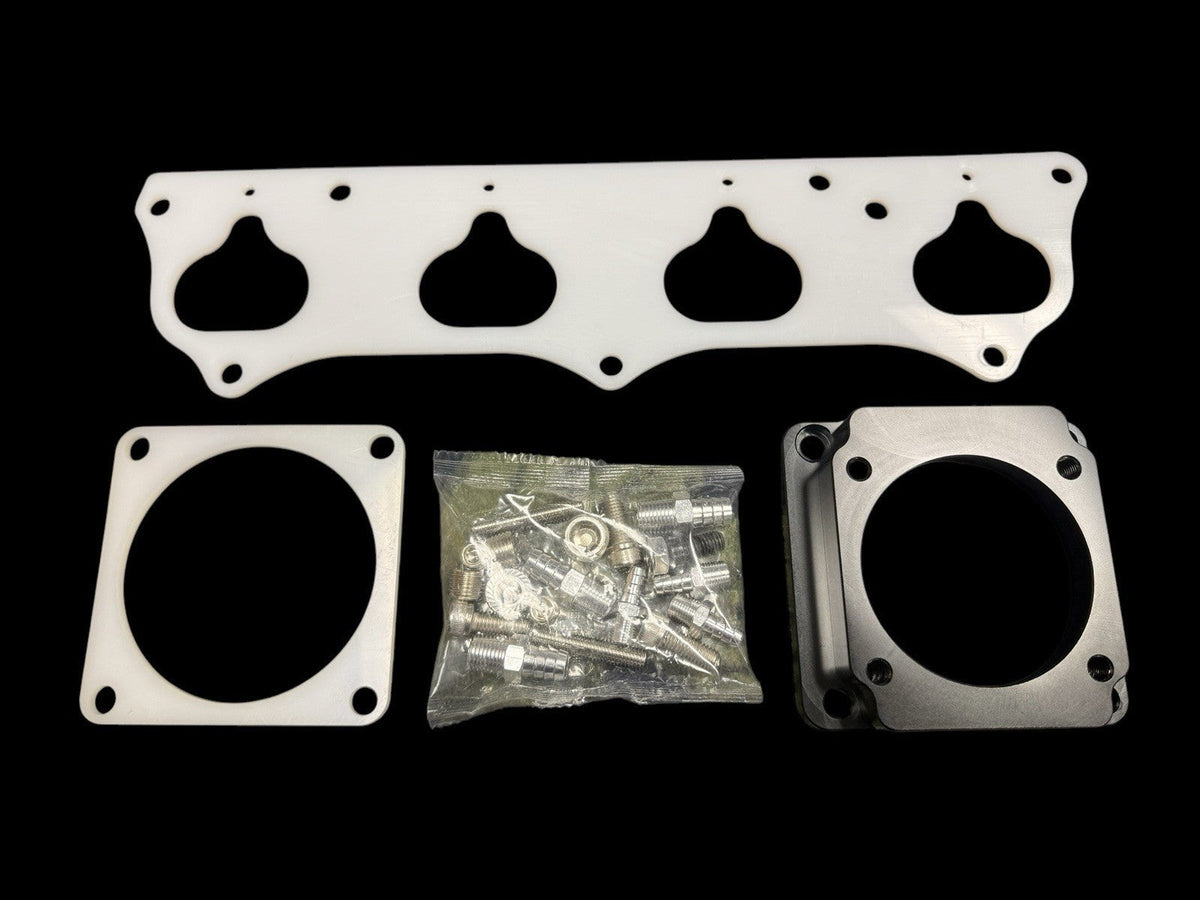 90mm Side Feed Intake Manifold Throttle Body Adapter to RBC Bolt Pattern 74mm TB
