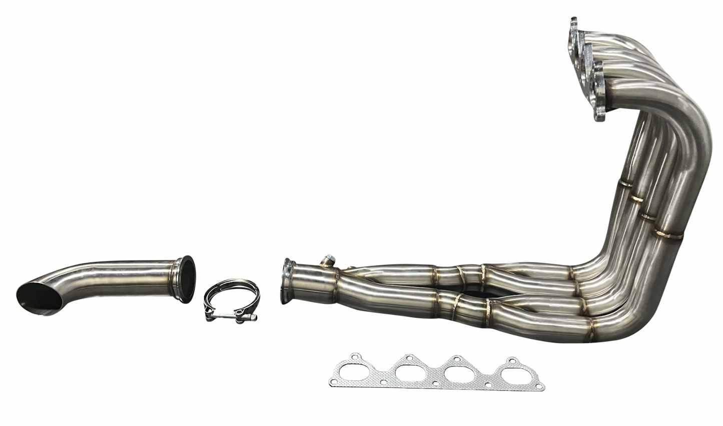 JackSpania Racing B Series Drag Race Header Tri-Y 6 Step Big Tube 3" Collector for B16 B18 B20 engines, exhaust parts.