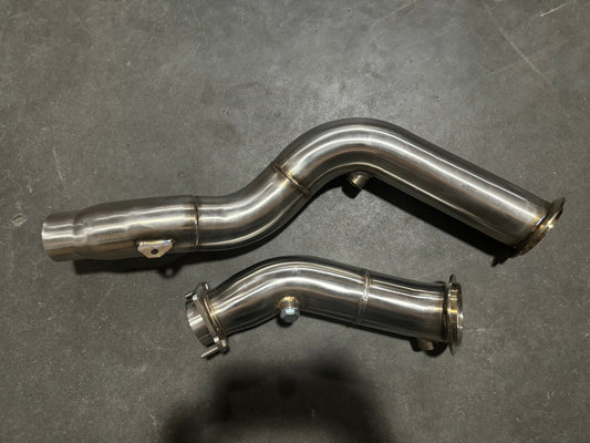 Stainless steel 3-inch downpipe for BMW S55 F80 F82 F87 M3 M4 F80 F82 F83 exhaust system by JackSpania Racing