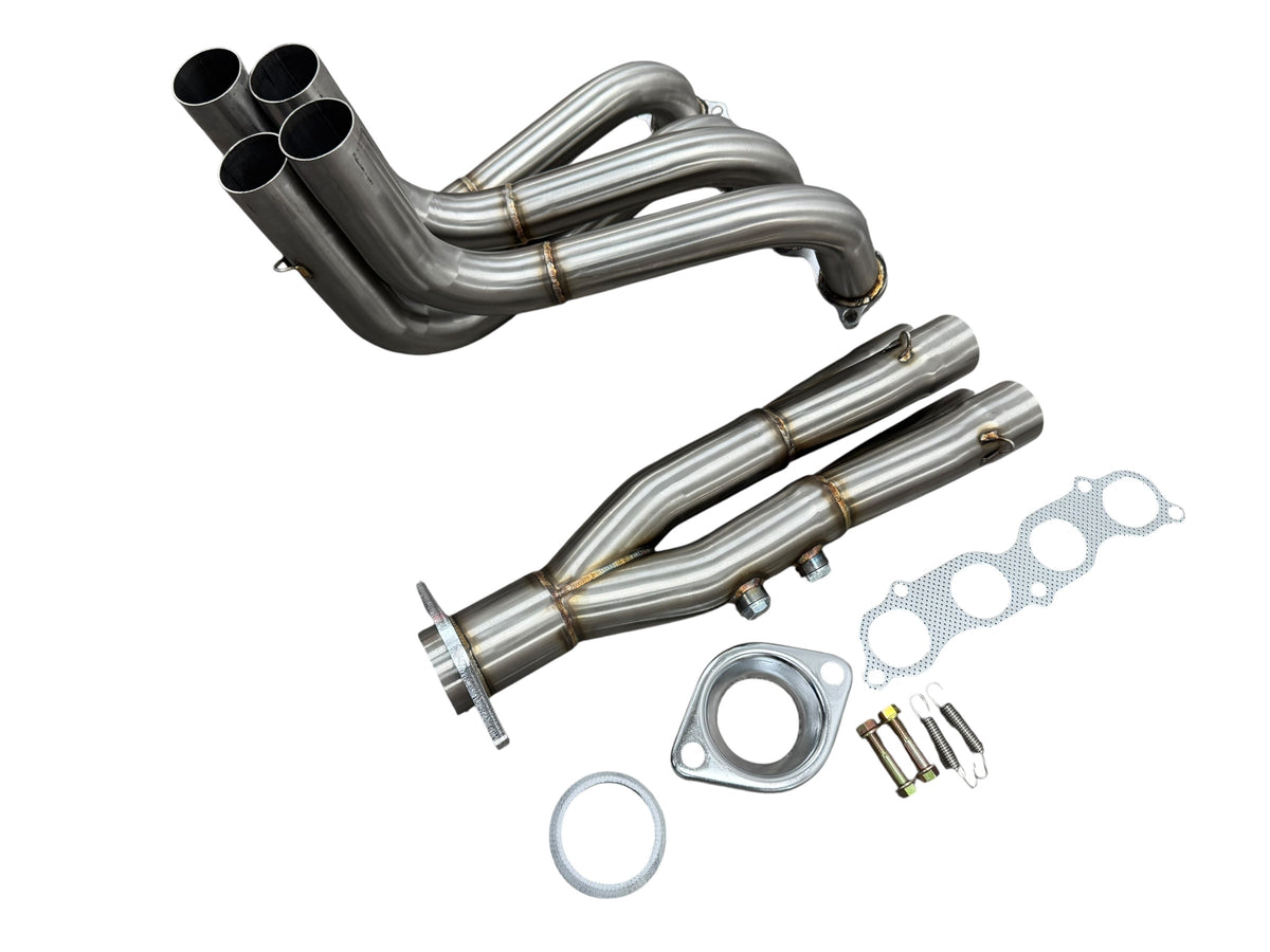 Jack Spania Racing K Swap K20 K24 exhaust header with 2-bolt 4-2-1 Tri-Y design for EK, EG, DC2 Civic models.