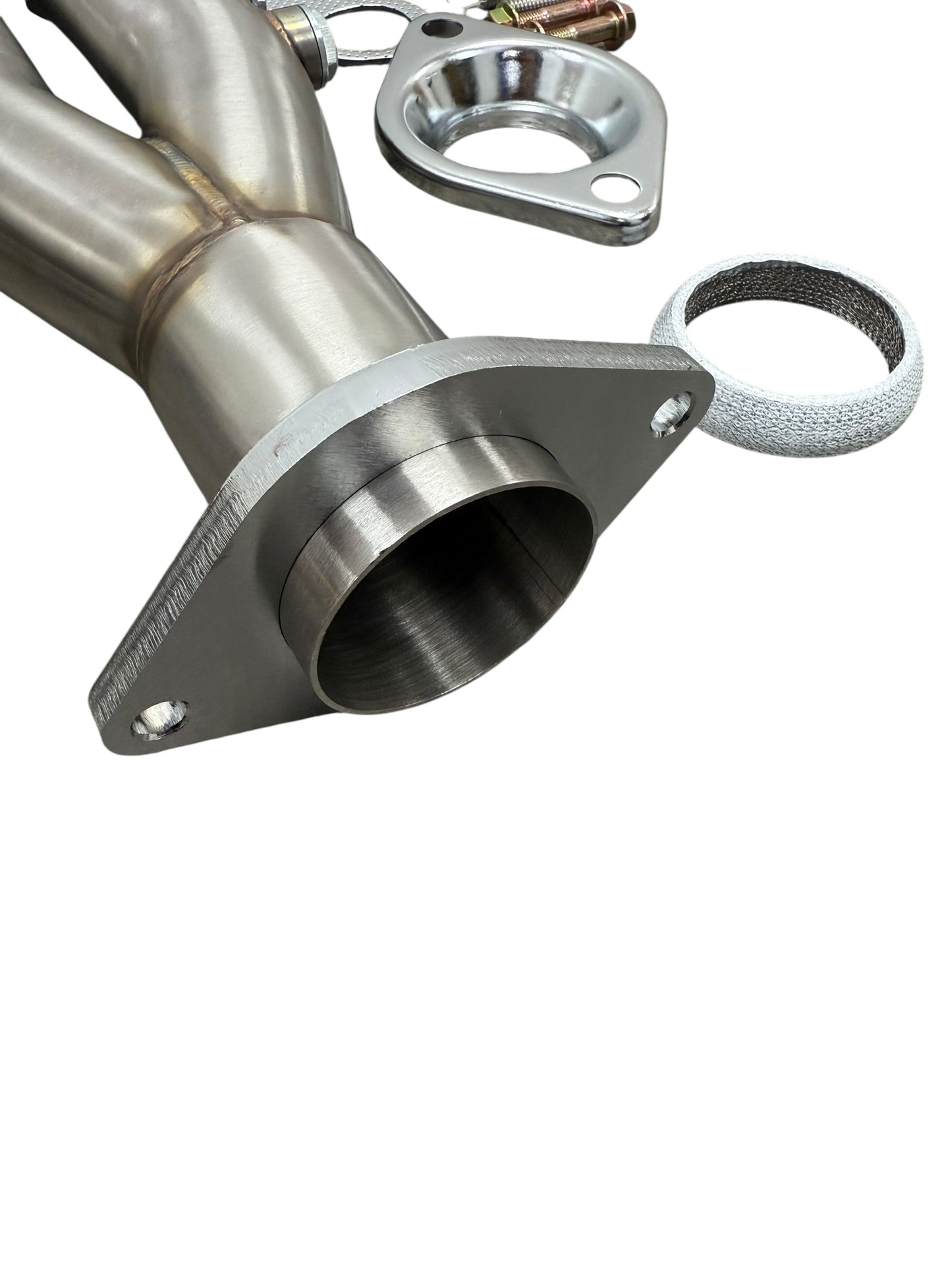 Jack Spania Racing K Swap K20 K24 exhaust header with 2-bolt, 4-2-1 Tri-Y design for EK, EG, DC2 Civic exhaust system.