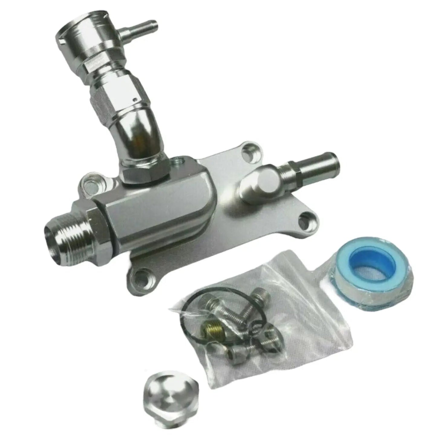 Jack Spania Racing K Series upper coolant housing temp sensor for K20Z3 and K24 engines, with 16AN fitting, engine parts.