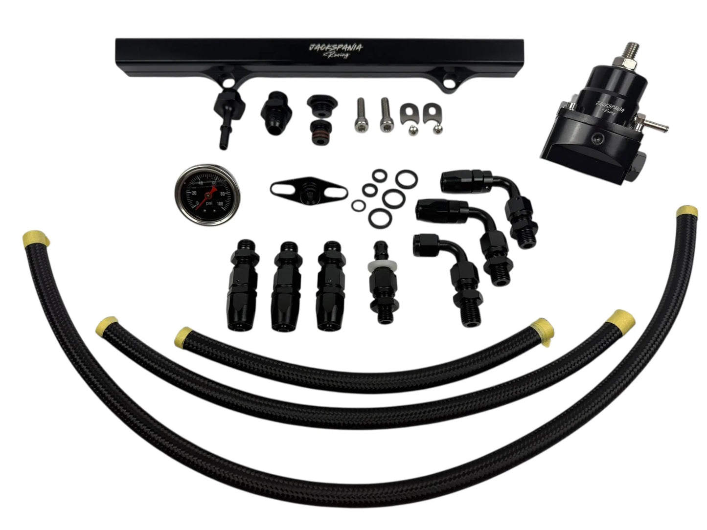 Jack Spania Racing K Series Budget Tucked K Swap Fuel Line System Kit for K20, K24 engines in Honda Civic and Integra models.